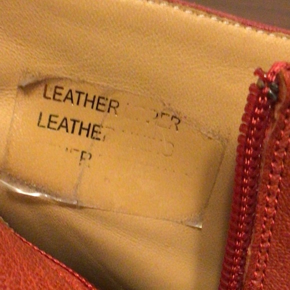 JOHN FLUEVOG RED LEATHER ANKLE BOOT SZ 10 - Picture 13 of 14